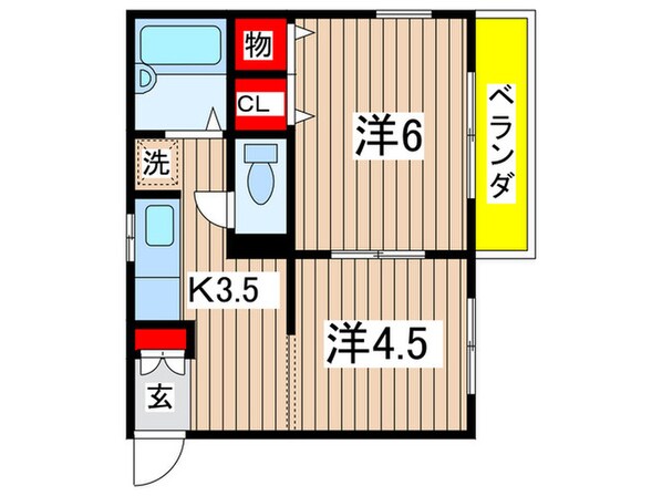 カメリアハイツ千葉の物件間取画像